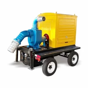Self-priming diesel flood control water pump